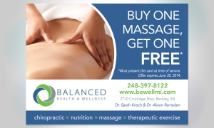 Balanced Health and Wellness magazine ad