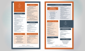 RH House Restaurant Menu